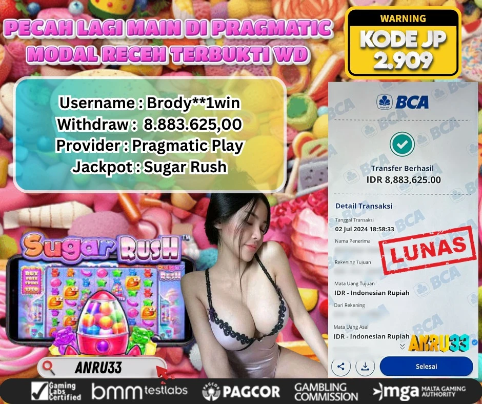 ANRU33 JACKPOT SLOT WILD BOUNTY SHOWDOWN Rp 8.883.625,- DIBAYAR LUNAS