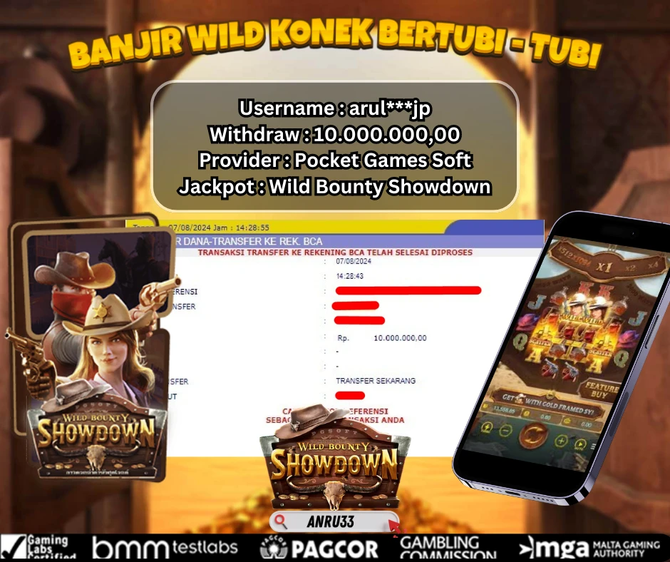 ANRU33 JACKPOT SLOT Wild Bounty Showdown  Rp 10.000.000,00- DIBAYAR LUNAS