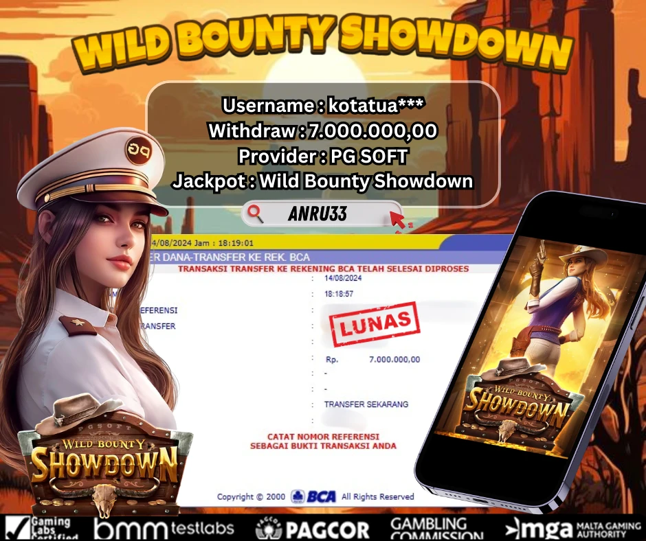 ANRU33 JACKPOT SLOT Wild Bounty Showdown Rp.7.000.000,- DIBAYAR LUNAS