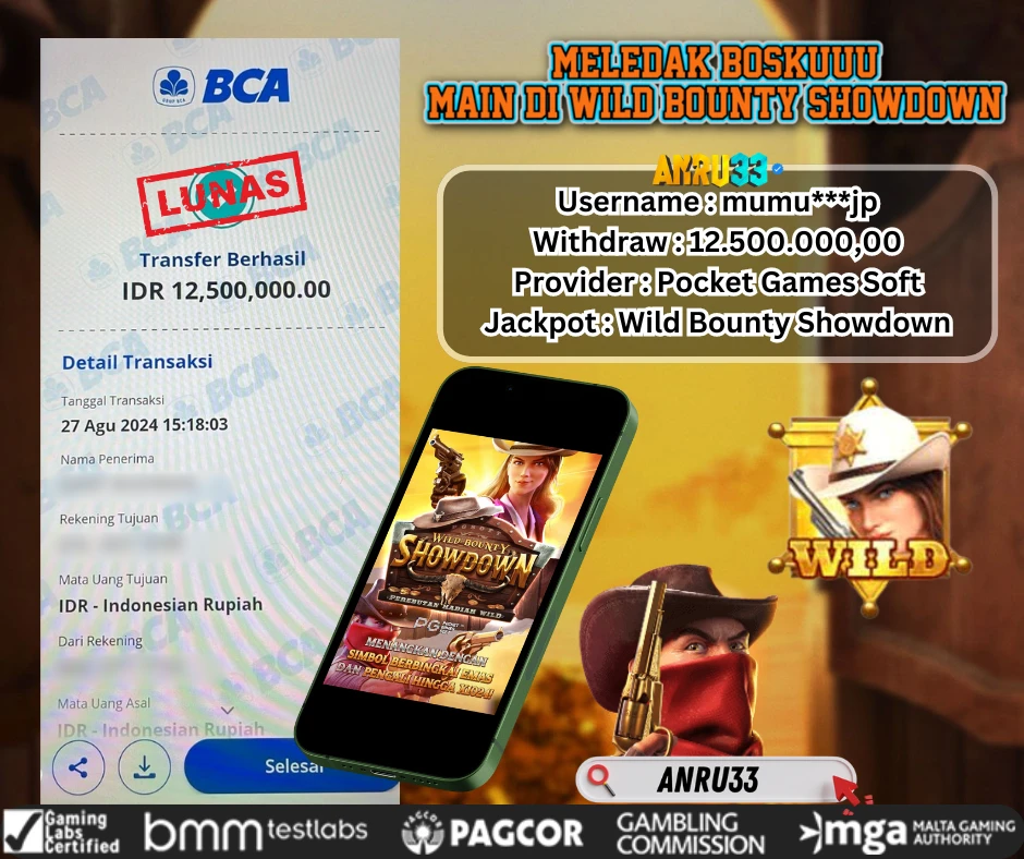 ANRU33 JACKPOT SLOT Wild Bounty Showdown RP 12.500.000,00 - DIBAYAR LUNAS